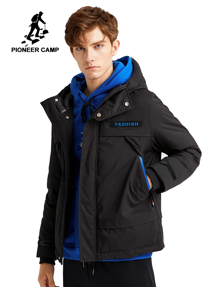 Пионерский лагерь черный синий пуховик Мужская Брендовая верхняя одежда с