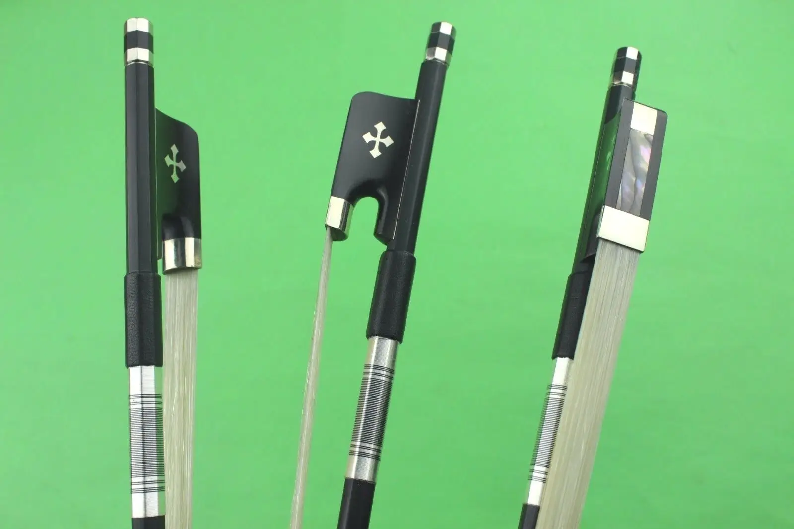 

New PRO 4/4 Carbon fiber cello bow ebony frog Inlaid Cross high quality