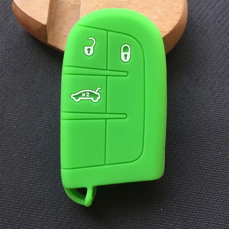 Силиконовый чехол для автомобильного ключа Защитный Jeep Grand Cherokee Chrysler 300C Renegade Fiat