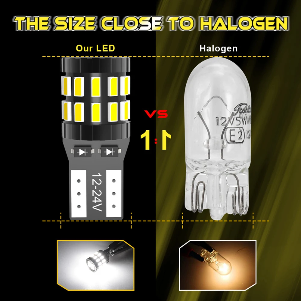 2x T10 W5W LED Canbus светодиодсветодиодный габаритные огни освещение номерного знака