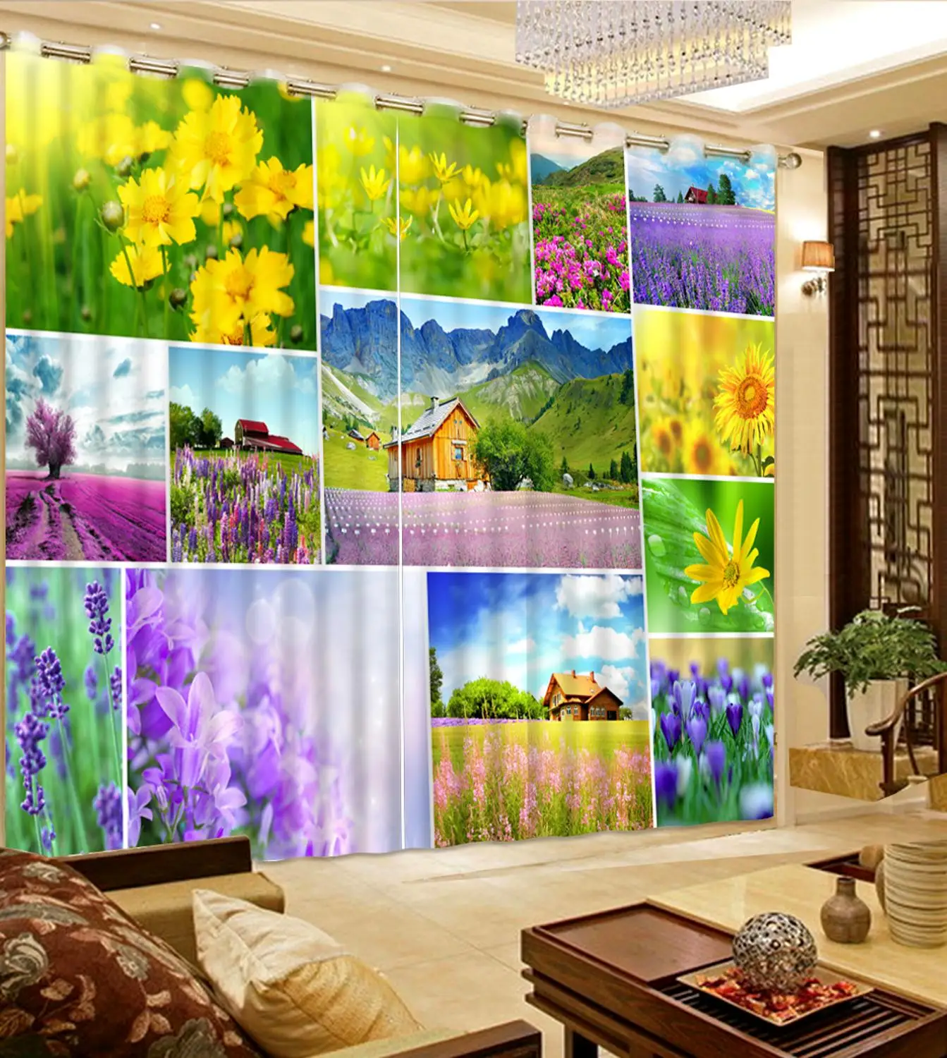 3d шторы на окно занавески в скандинавском стиле для гостиной спальни ландшафтное