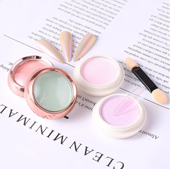 12 Цвета однотонные Аврора порошок прозрачные модные зеркальная пудра для ногтей