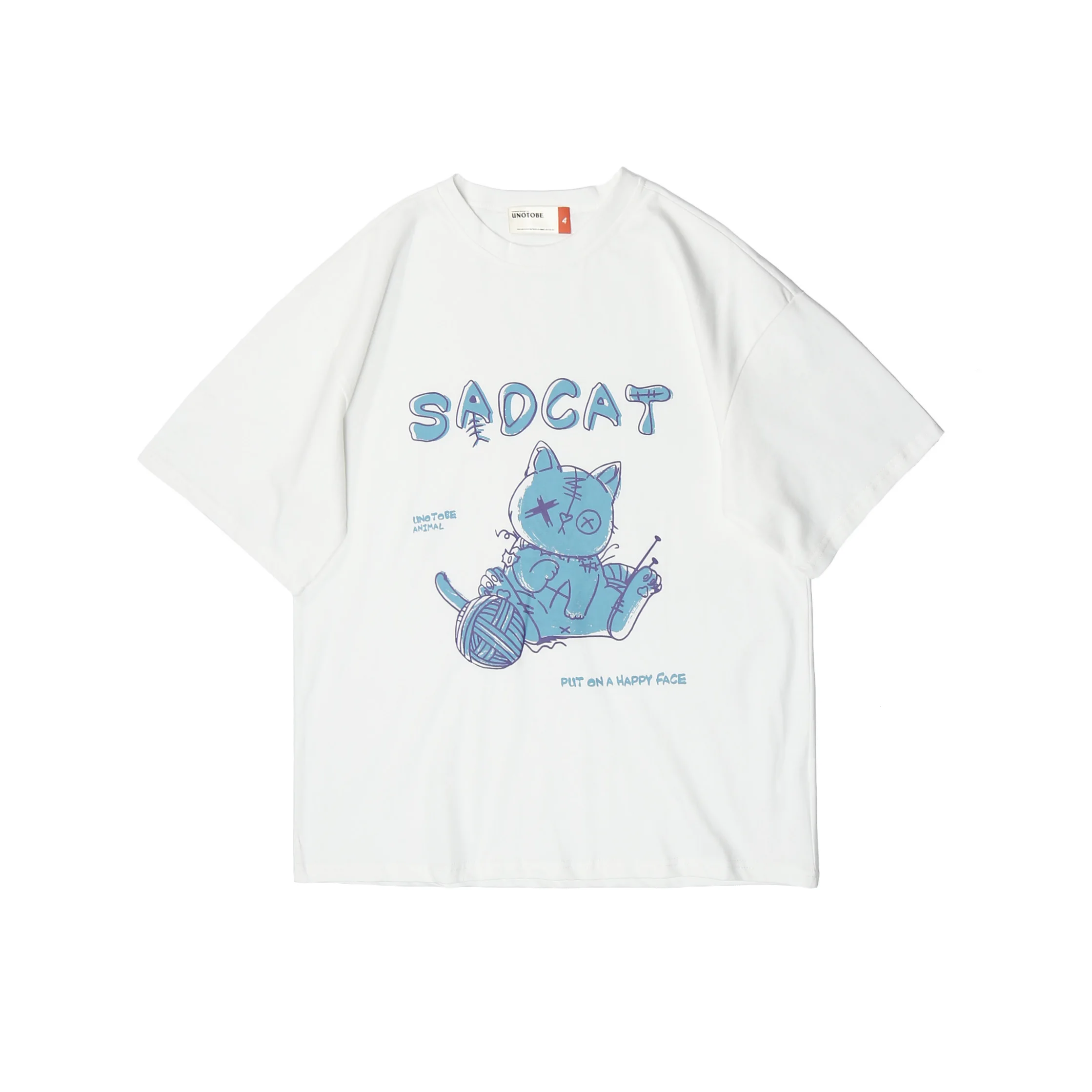 

Harajuku Style Short Sleeve Women T-shirt Letter and Cute Kitten Printed T-shirt Female Casual Loose Summer Tops