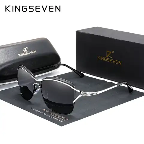 KINGSEVEN, Ретро стиль, женские солнцезащитные очки, поляризационные, Роскошные, женские, фирменный дизайн, градиентные линзы, солнцезащитные оч...