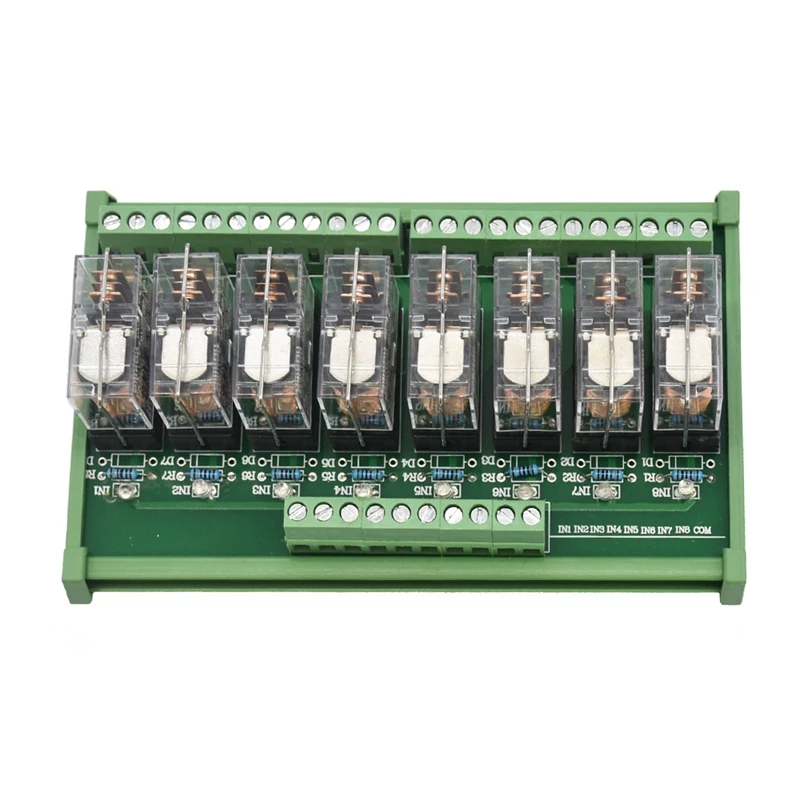 Din рейка крепление Ac/Dc 12V/24V Управление 8 Spdt 16A Мощность триггерный релейный модуль