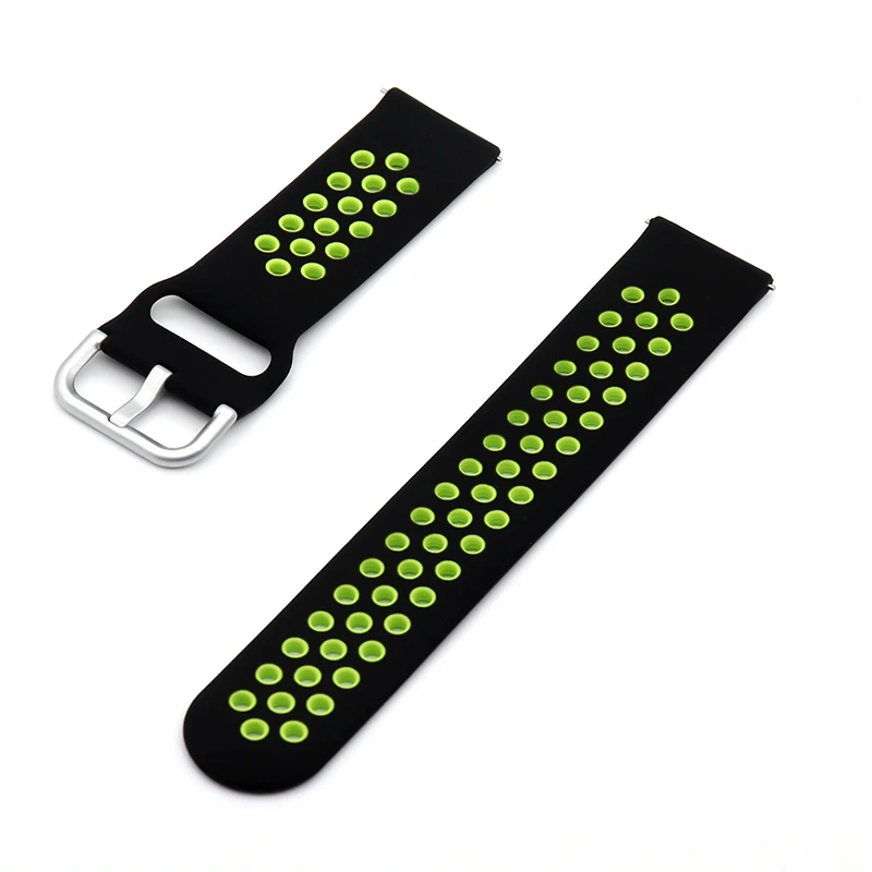 20mm 22mm Silicone Strap For Samsung Galaxy Watch 42mm 46mm Active 2 Gear S3 Sports breathable Wristband For Huawei Watch Strap