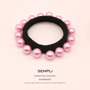 Женские нейлоновые резинки для волос Sempli, модные резинки для волос с жемчужинами, аксессуары для волос