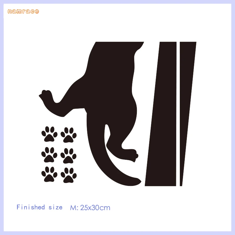 Творческая и интересная лапа котенка виниловая вырезка Съемная Наклейка на
