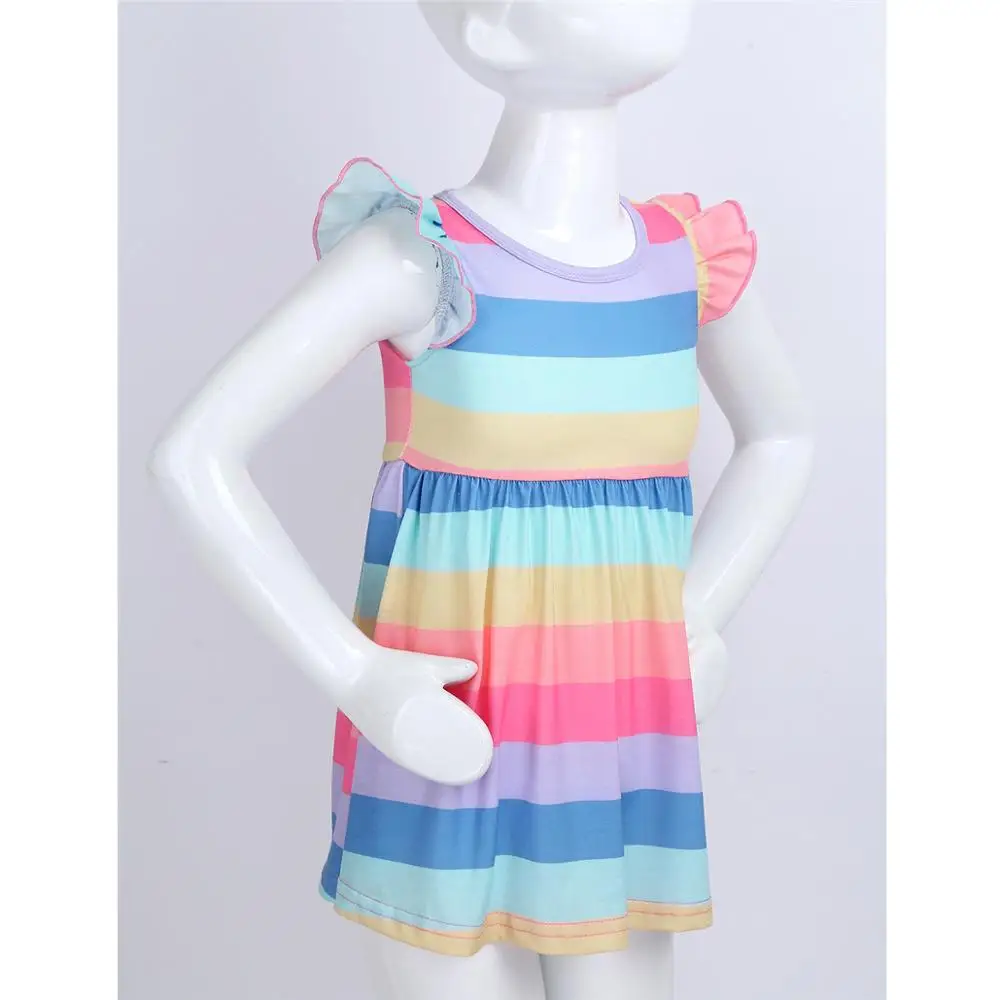 Летнее платье с цветочным рисунком для маленьких девочек Платье принцессы до