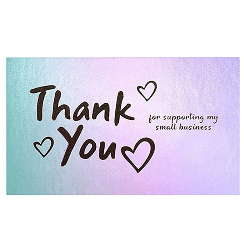 

50pcs Laser Thank You Cards For Your Order Shopping Purchase Thanks Greeting Cards Appreciation Card For Small Business 5*9cm
