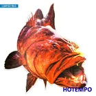 7,87 дюймов 20 см лазерный большой размер Рыба Красный Строительный блок ноутбук багаж мотоцикл автомобиль наклейки для рыбака Go Рыбалка водостойкая наклейка