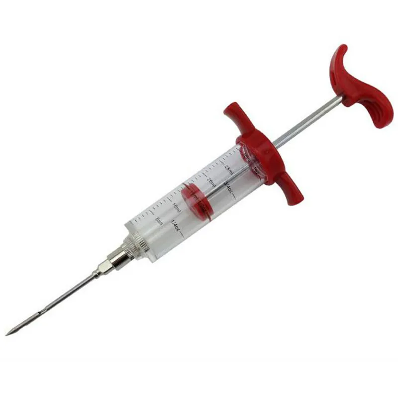 Marinade Injector Flavor Syringe Cooking Meat Poultry Turkey Chicken BBQ Tool Syinge Accessories Kitchen Tools | Дом и сад