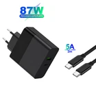 Адаптер для быстрой зарядки, USB Type-C, 2 порта, 87 Вт