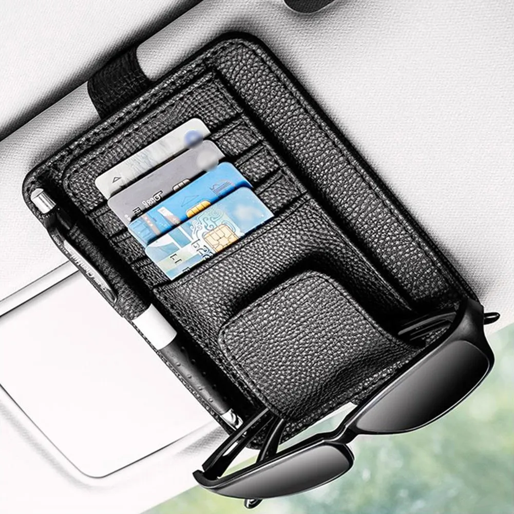 

Soft Material Bag Storage Sun Visor Universal 15 X 12CM Wear-resistant Black Car