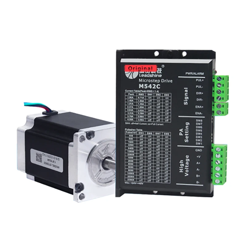 

2-фазный Гибридный шаговый Серводвигатель Leadshine 57, комплект 2,5 Нм, 5 А, 57CM23 + шаговый Драйвер M542C