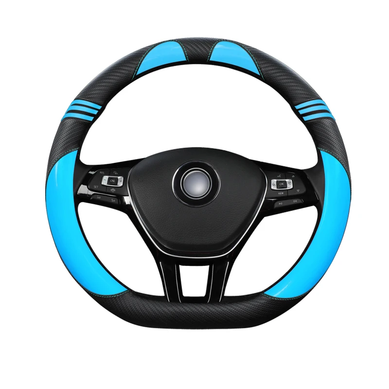 

D Shape Steering Wheel Cover PU Leather for Nissan Rogue /Rogue Sport 2016 2017 2018 2019 2020 X-Trail 2017-2020 Car Styling