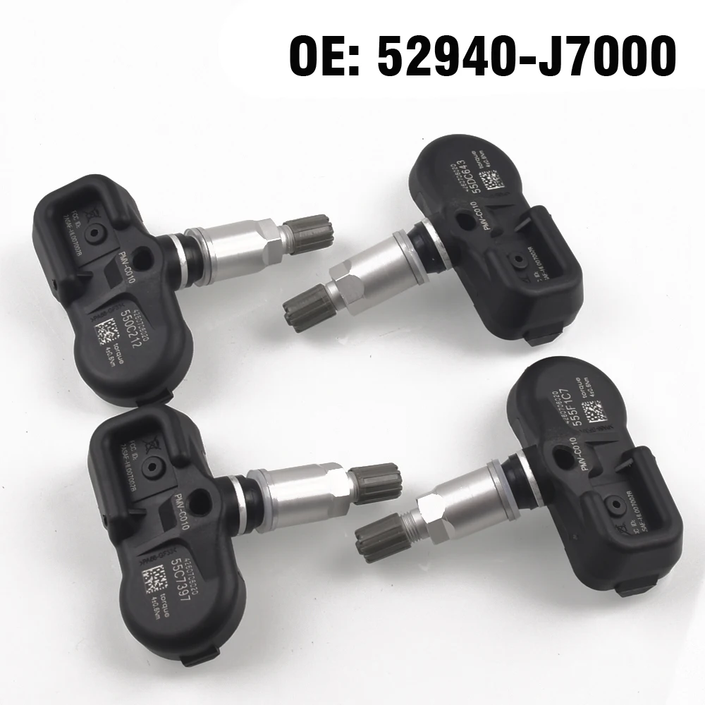 4 шт. Автомобильный датчик давления в шинах TPMS 433 МГц 52940J7000 для Kia k3 2018 2019 стайлинга