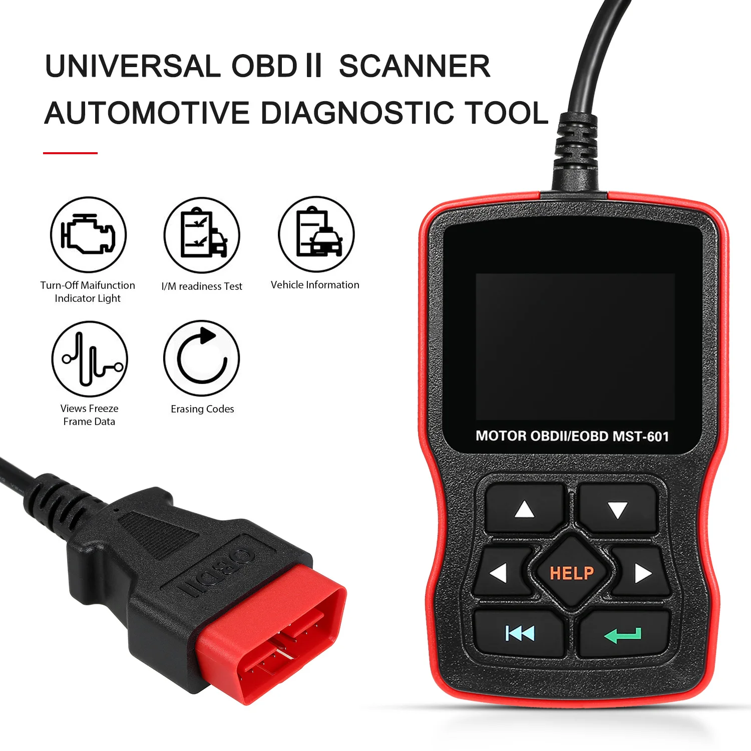 

Универсальный сканер OBD2, автомобильный диагностический инструмент, считыватель неисправностей двигателя автомобиля, удаление/Сброс кодов...