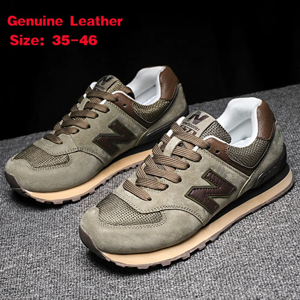 

New high-end leather couple balance shoes, fashionable outdoor fitness jogging shoes, youth leisure sports shoes