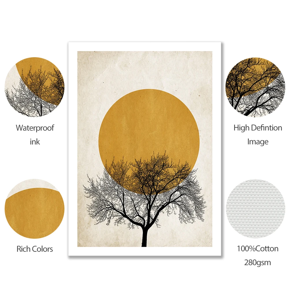 Настенная Картина на холсте с изображением зимнего утра простые скандинавские