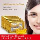 Золотая маска для глаз с кристаллами коллагена, 60 шт., против старения темных кругов и акне, красивые патчи для ухода за кожей вокруг глаз, корейская косметика