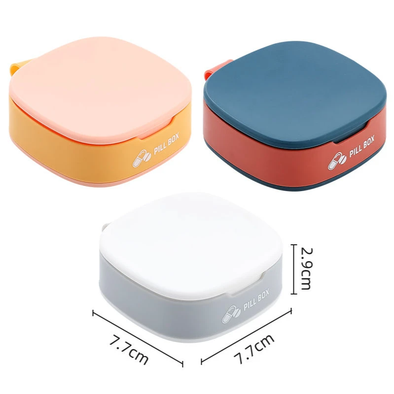 Pill Box Portable Sealed Large-Capacity Mini-Packing Storage Small Medicine Cutter One Week | Дом и сад