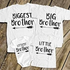 4 братьев и сестер брат футболки 4 Братья соответствия брат футболки для новорожденных; Комбинезон для детей Летняя одежда с короткими рукавами