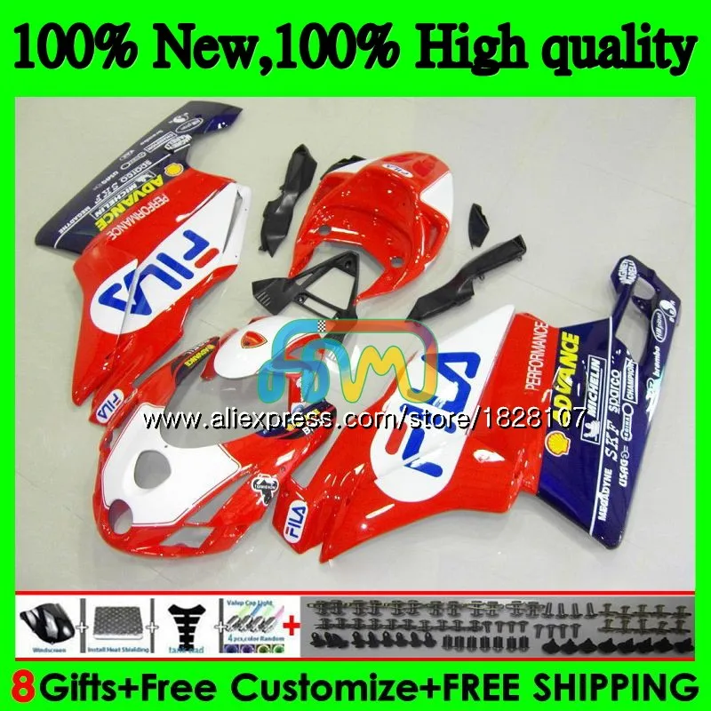 

OEM Body For DUCATI 749-999 749S 999S White red sale 749 999 03 04 Bodywork 78BS.11 749 999 S R 749R 999R 2003 2004 Fairings kit