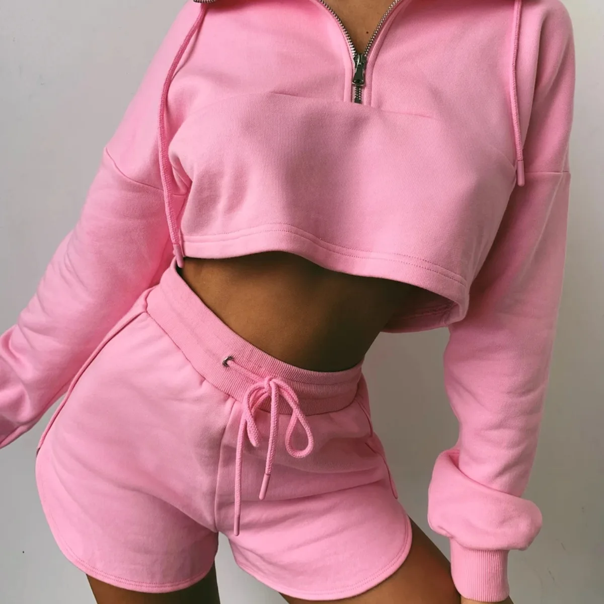 

Active 2 Piece Set Casual Sports Long Sleeve Shirt Shorts Joggers Sport Wear Jogging Suit Fitness Set Tracksuit Summer Women