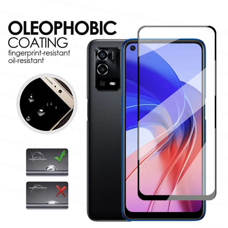 Фото 4-в-1 2.5D Закаленное стекло для OPPO A55 стекло для OPPO A55 A95 A94 A74 A54 A53 A72 A52 Защитная пленка для экрана для OPPO A55 №2
