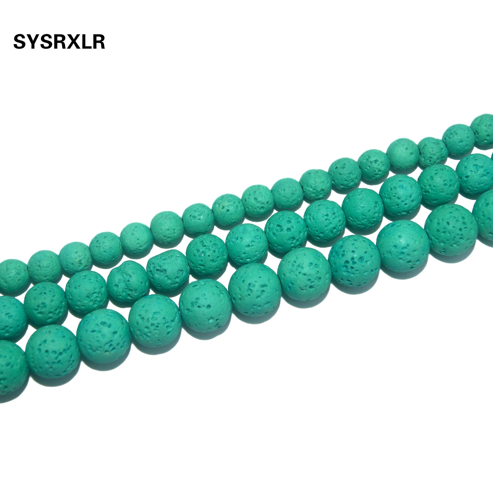 Оптовая продажа Натуральный камень зеленого цвета из лавового камня бусины 6/8/10