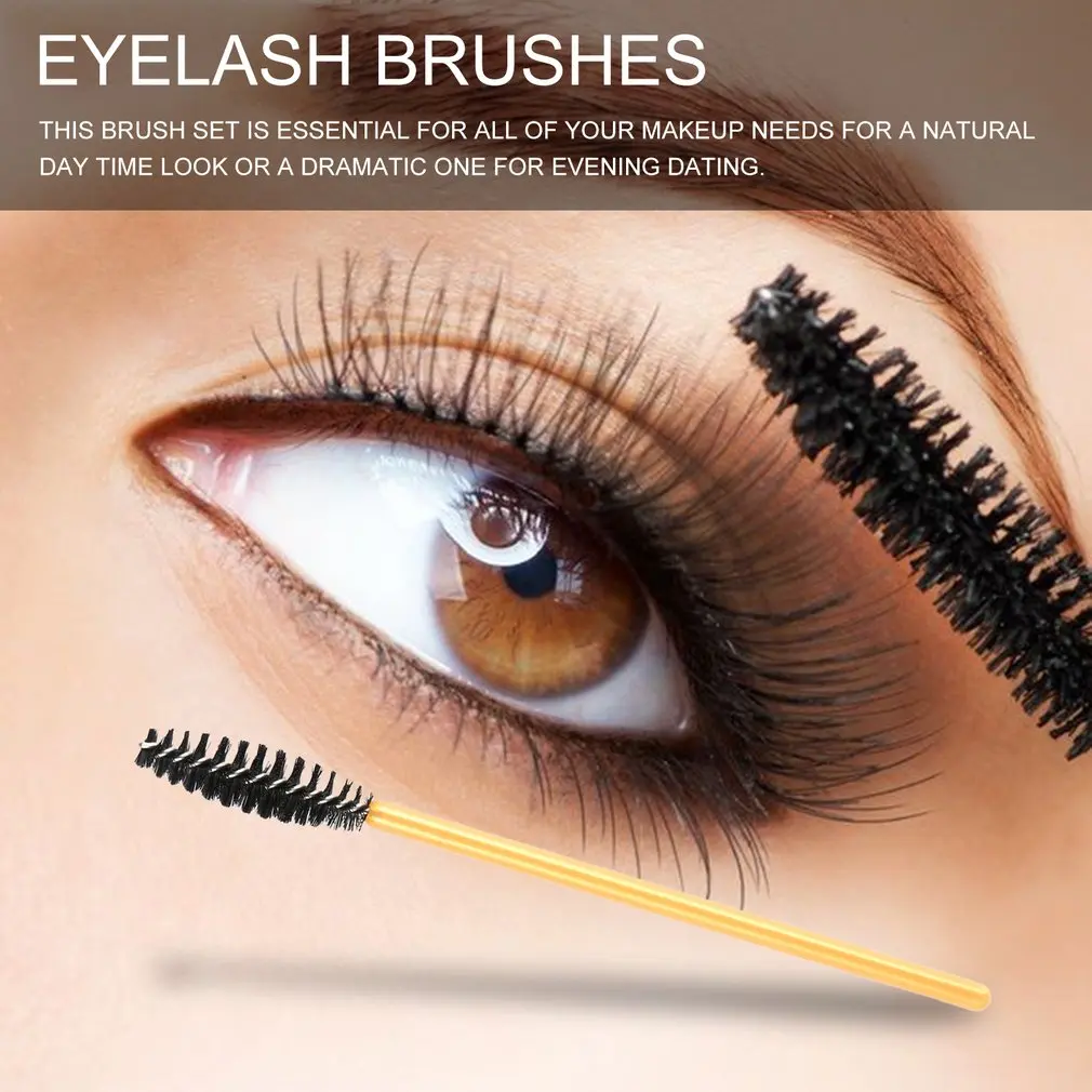 100 шт./компл. по одному Одноразовые ресниц щеточный мини-тушь для