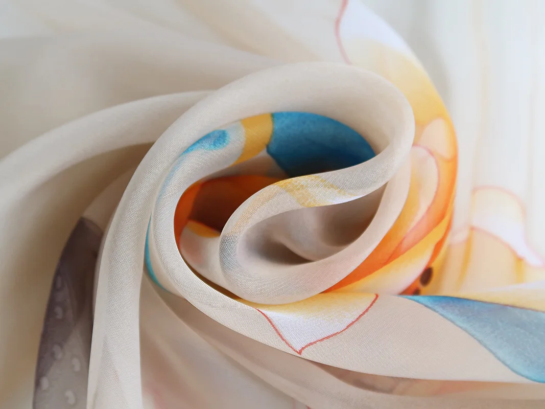 Весна 2020 новый корейский женский шелковый шарф с цветочным принтом летний