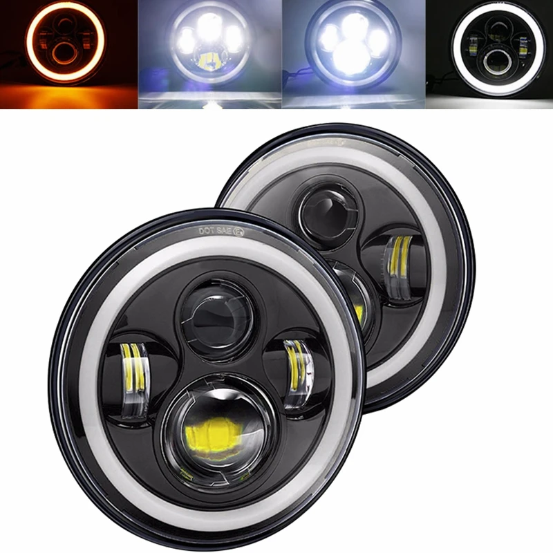 Светодиодная фара для Jeep wrangler JK TJ CJ VAZ 2121 Lada Niva 4x4 7 дюймов |