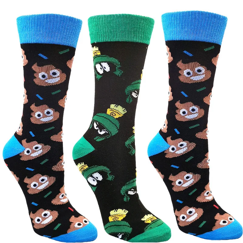 

Personality Novelty Funny Cartoon Pattern Socks New Autumn Happy Socks Harajuku Hip Hop Combed Cotton Sokken