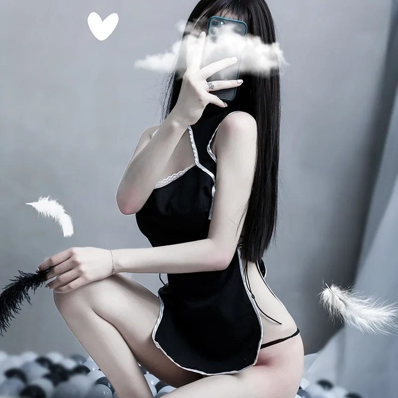 Сексуальное платье Ципао с вырезами соблазнительная униформа разрезом по бокам