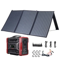60000mah 222wh 110w portable power station solar panel kit for outdoor camping travelling emergency power supply charger eu