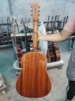 free shipping AAA all solid wood VINTAGE slope shoulder 12 frets acoustic guitar with slot headstock handmade guitar