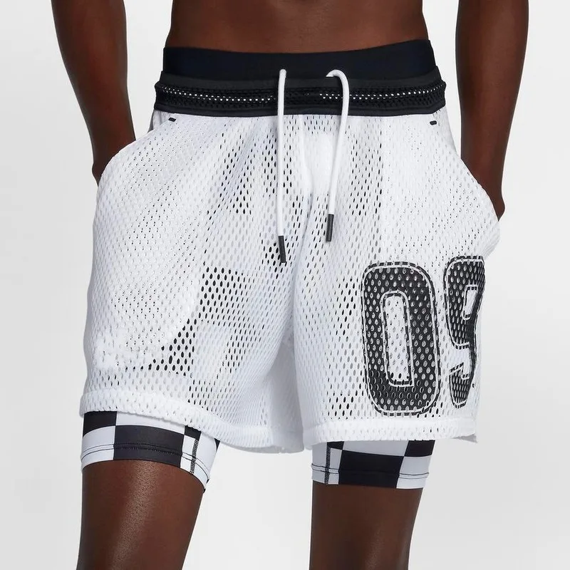 

Men Running Shorts Double Layer Fitness Quick Drying Basketball Short Pants