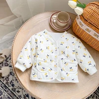 newborn baby girls fashion cherry print cotton clothes winter warm toddler long sleeve jacket coat infant kids thicked outwear