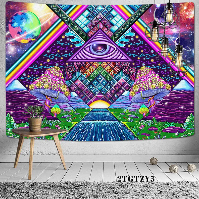 

mushroom tapestry psychedelic wall hanging blanket new arrival bedroom carpet