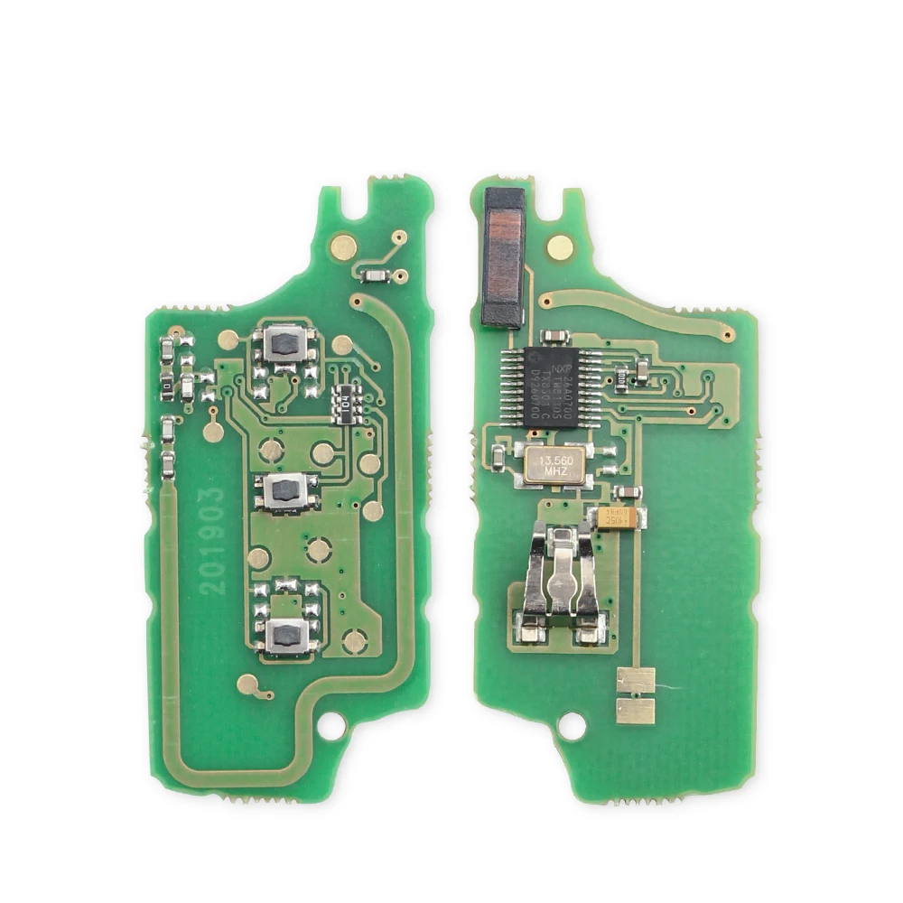KEYYOU для Peugeot 207 307 308 407 607 3 кнопочный автомобильный чехол-книжка без ключа с