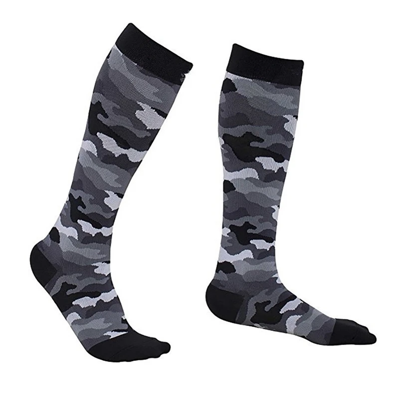 

Compression Long Socks elastic heat resistant smooth durable Knee High Printed Polyester Nylon Hosiery Footwear Accessories c2