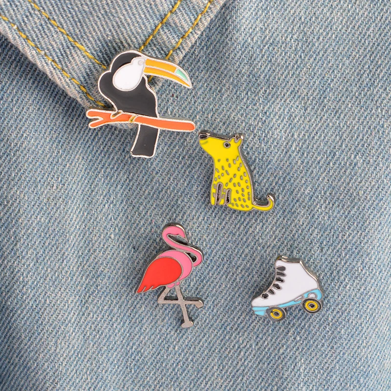 Броши с леопардовым принтом в виде животного|Значки| |