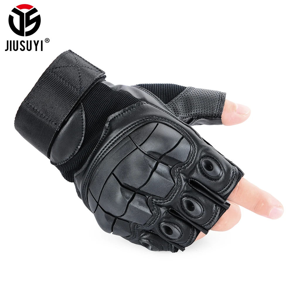 

Tactical Fingerless Gloves Military Army Combat Paintball Airsoft Shooting Anti-Skid Rubber Hard Knuckle Half Finger Glove Men