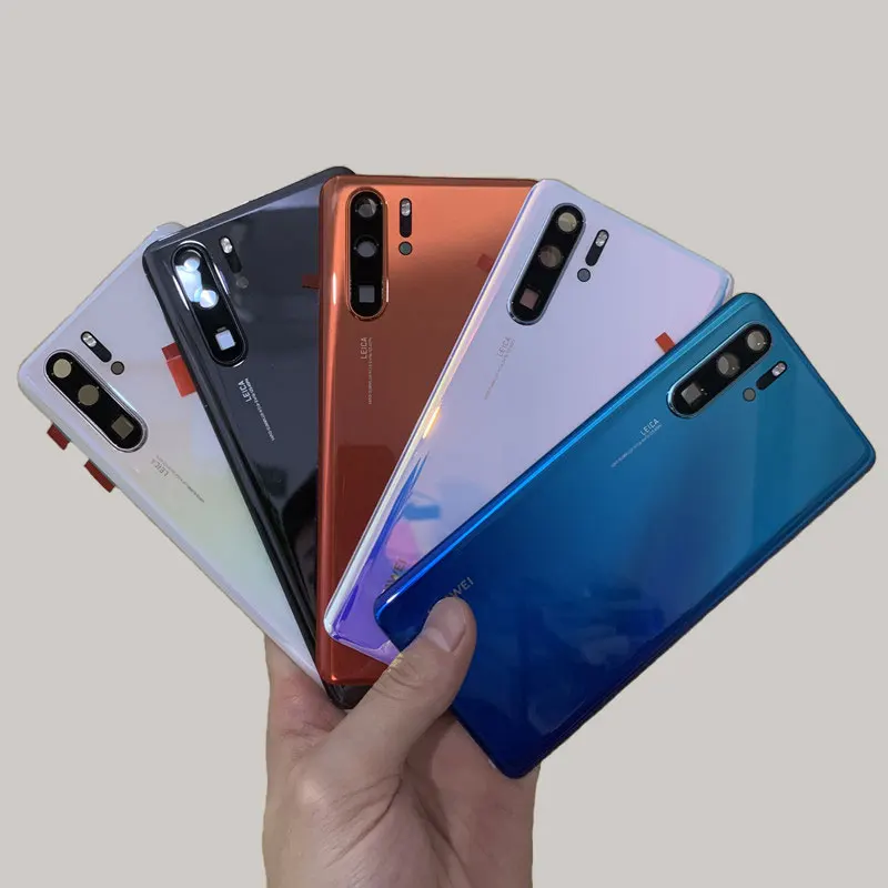 

Оригинальная стеклянная задняя крышка для P30, p30 Pro, запасные части для Huawei P30 Pro, задняя крышка батарейного отсека, корпус + рамка для камеры