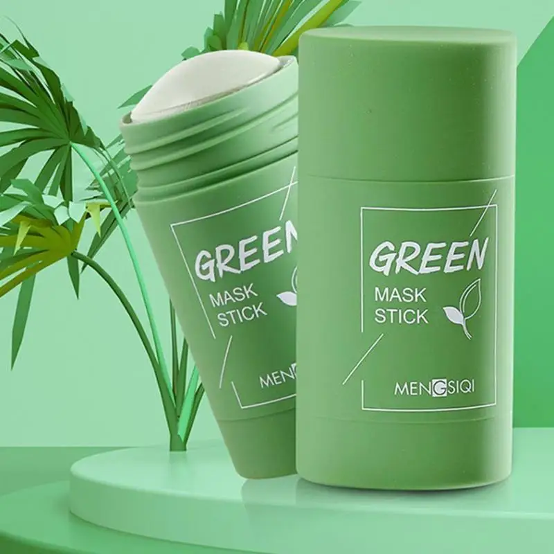 Зелёный чай Очищающая Маска масло Управление Баклажан Очищение акне Смягчающая