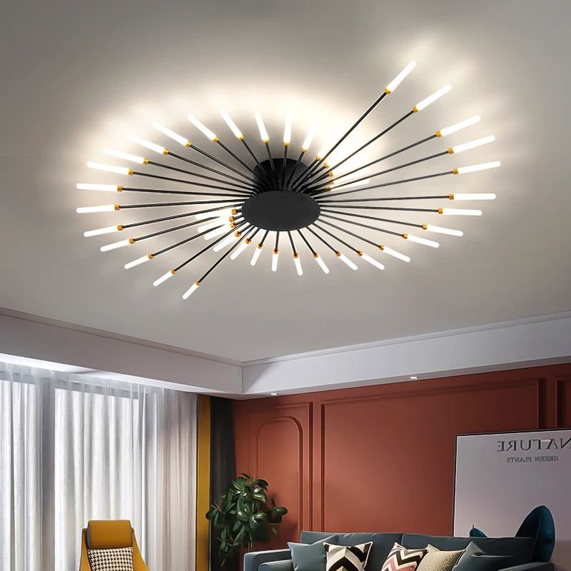 $58.48 Modern firework ceiling lamp study room living room bedroom kitchen ceiling hall gloss interior decoration lighting chandelier