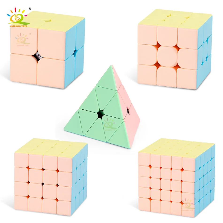 

HUIQIBAO Children 3x3x3 Colorful Speed Cube 2x2 3x3 4x4 5x5 Pyraminxed Magic Cube Fun Home Games Professional Puzzle Toys Kid