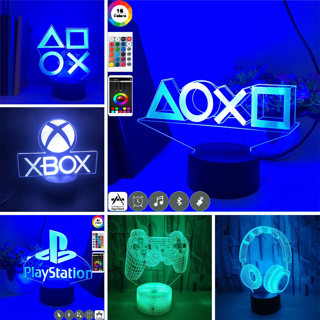 Настольная лампа для игровой комнаты декоративный светодиодный ночник на стол